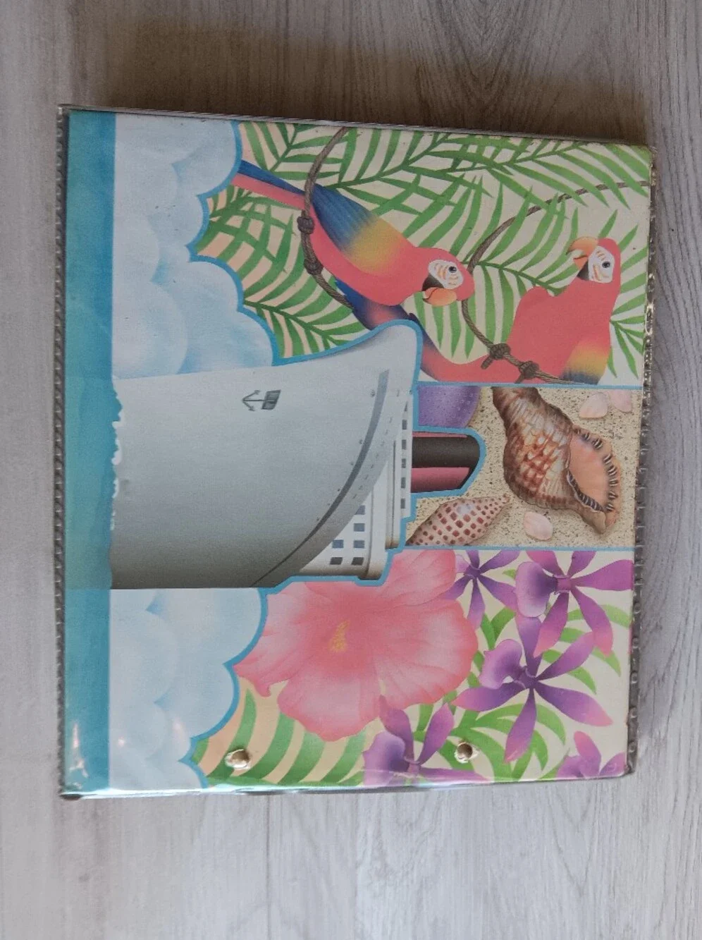 Vintage Trapper Keeper 1991 Tropical Cruise Designer Series Folder Notepad